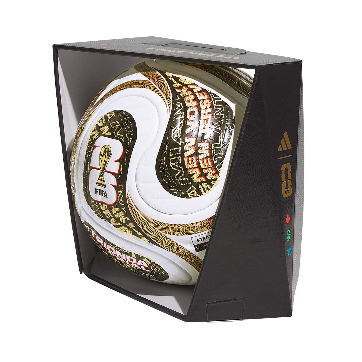 ADIDAS TRIONDA PRO FINAL BALL - WHITE/BLACK/GOLD MET