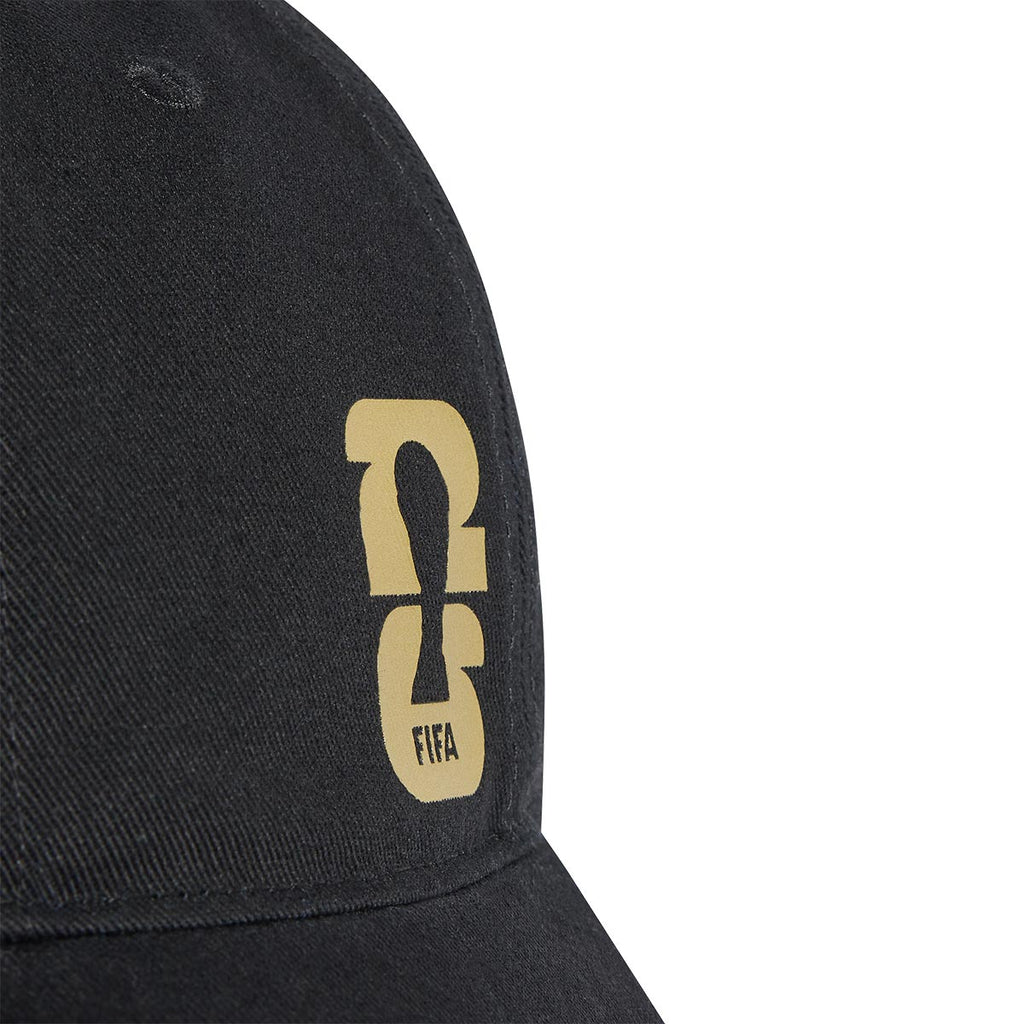 ADIDAS OFFICIAL EMBLEM 2026 CAP - BLACK/DARK FOOTBALL GOLD