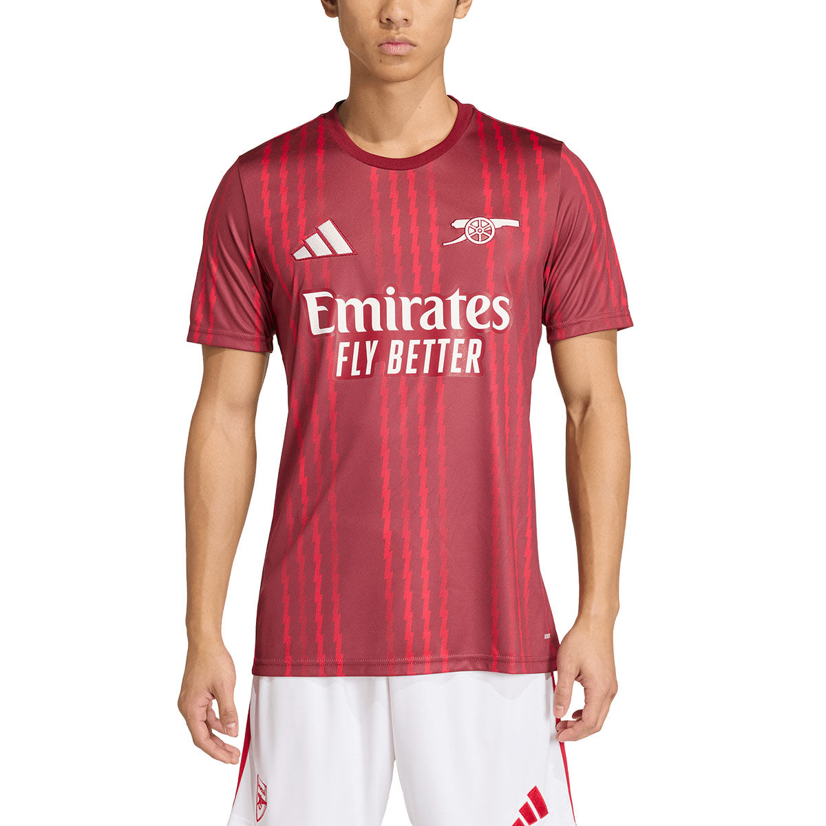 ADIDAS ARSENAL 2025/2026 PRE SHIRT - TEAM COLL BURGUNDY/PURE RUBY