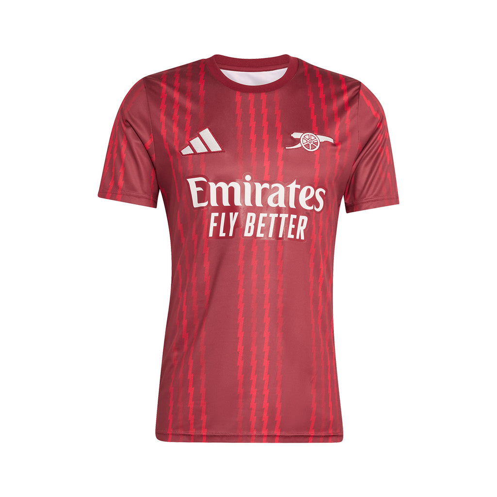 ADIDAS ARSENAL 2025/2026 PRE SHIRT - TEAM COLL BURGUNDY/PURE RUBY