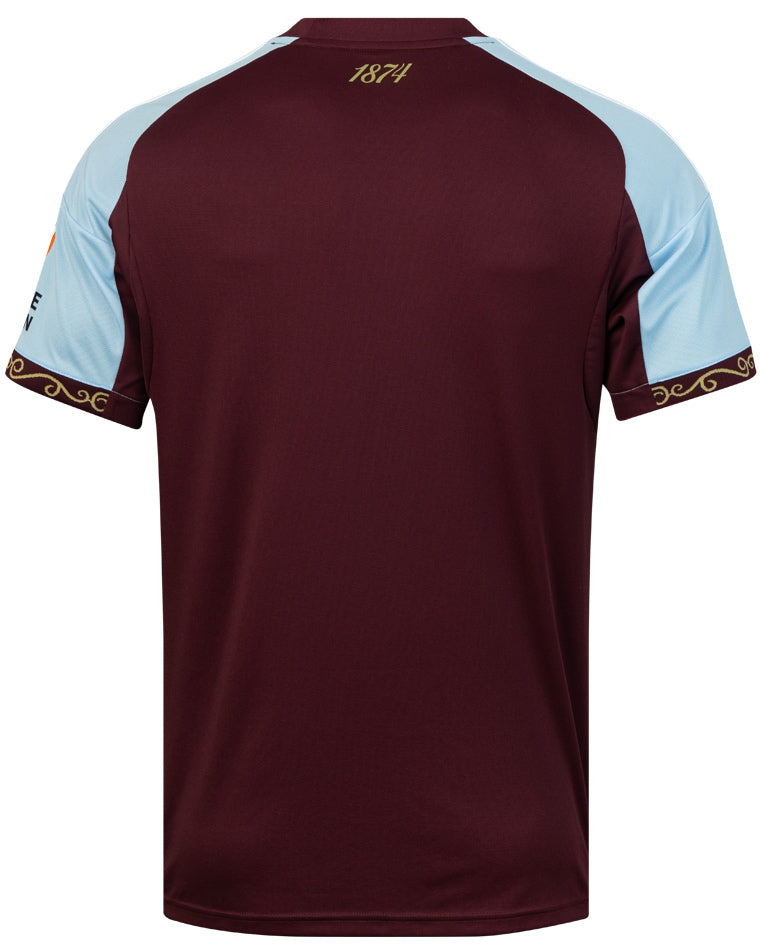 ADIDAS ASTON VILLA 2025/2026 HOME REPLICA JERSEY - MAROON/GLOW BLUE