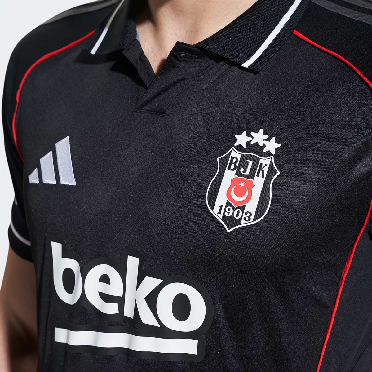 ADIDAS BESIKTAS 2025/2026 THIRD REPLICA JERSEY - BLACK