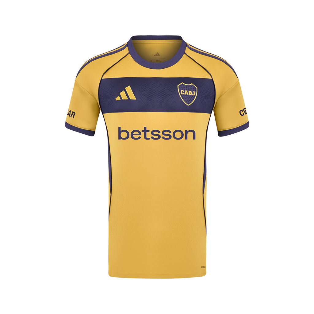 ADIDAS BOCA JUNIORS 2025/2026 AWAY JERSEY - PYRITE/SHADOW NAVY/NIGHT NAVY