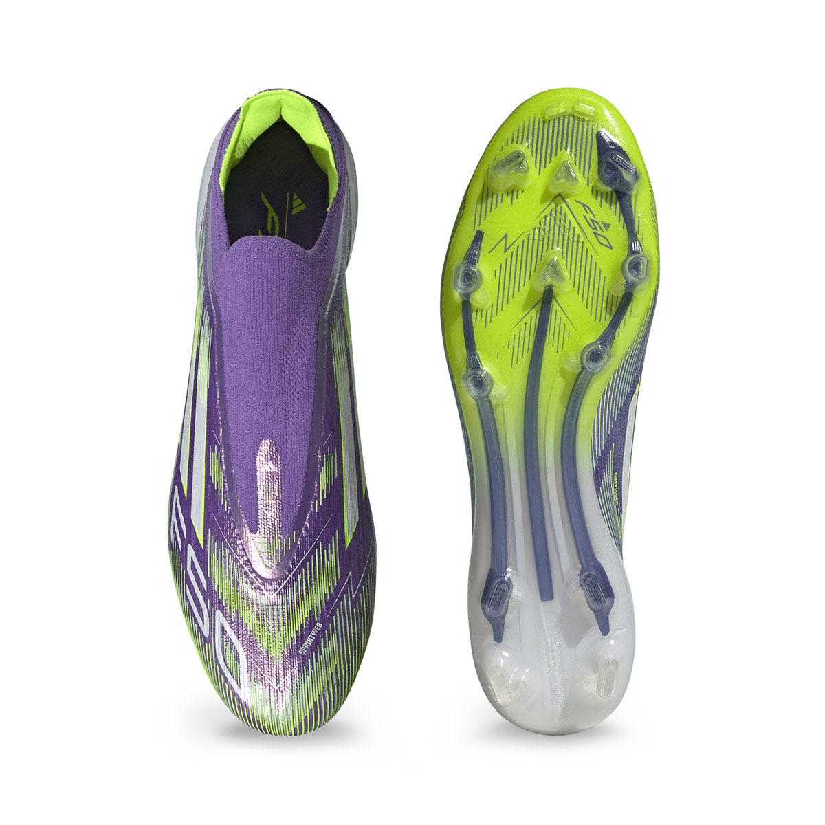 ADIDAS F50 ELITE LACELESS FG - PURPLE RUSH/FTWR WHITE/LUCID LEMON