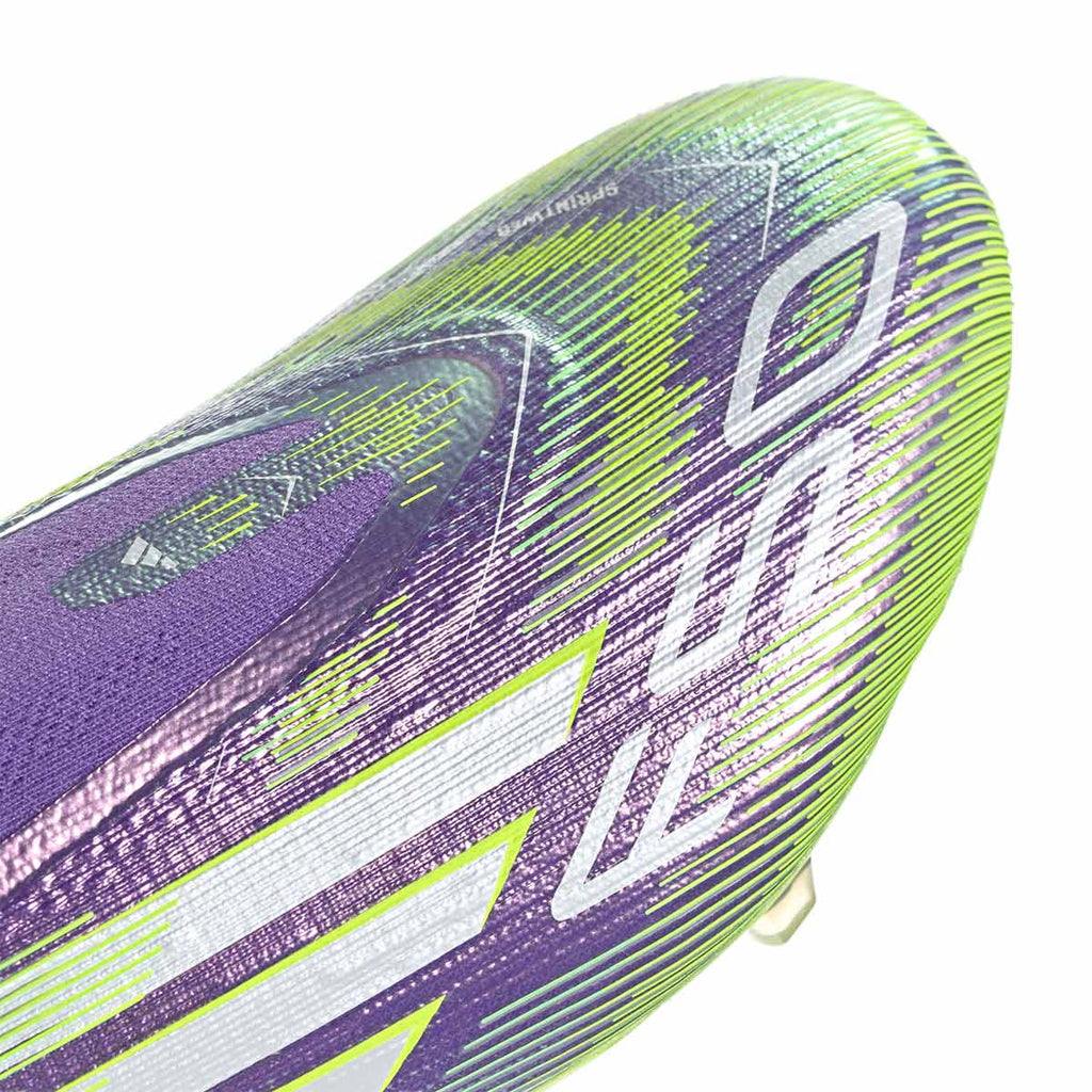 ADIDAS F50 ELITE LACELESS FG - PURPLE RUSH/FTWR WHITE/LUCID LEMON