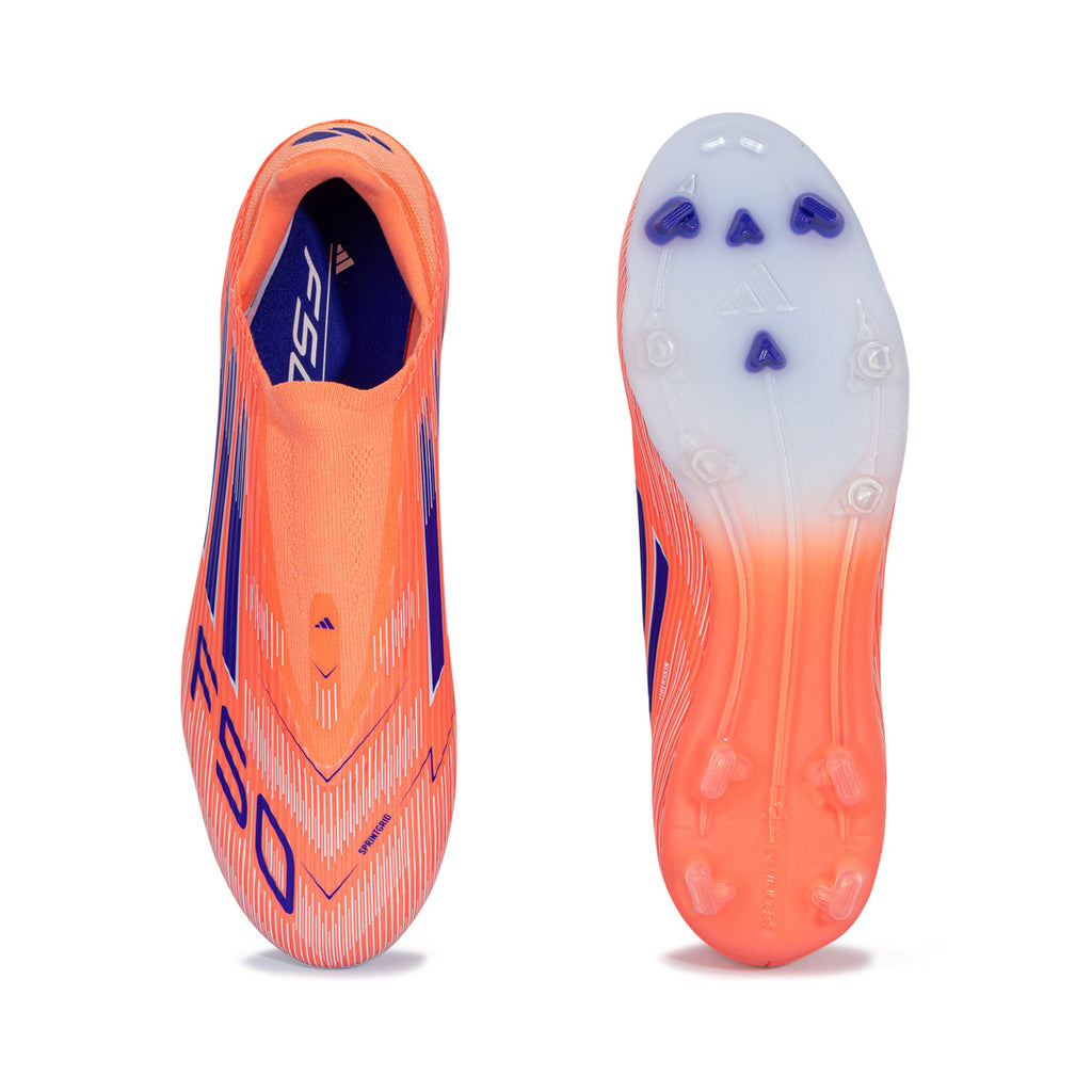 ADIDAS F50 LEAGUE LACELESS FG/MG - BEAM ORANGE/LUCID BLUE/FTWR WHITE