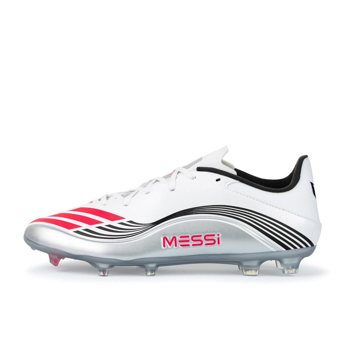 ADIDAS F50 MESSI LEAGUE FG/MG - FTWR WHITE/LUCID RED/SILVER MET