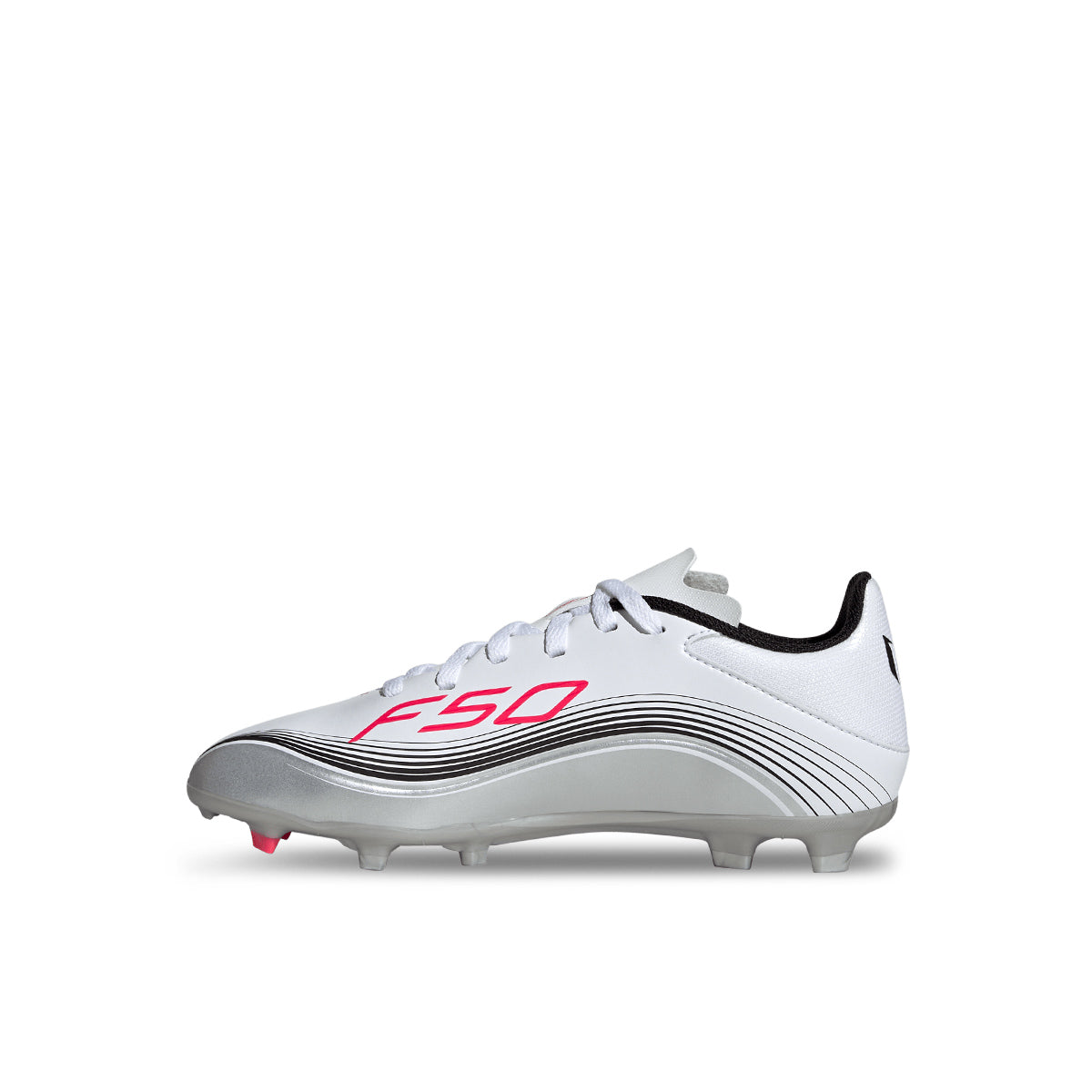 ADIDAS F50 MESSI LEAGUE FG/MG J - FTWR WHITE/LUCID RED/SILVER MET