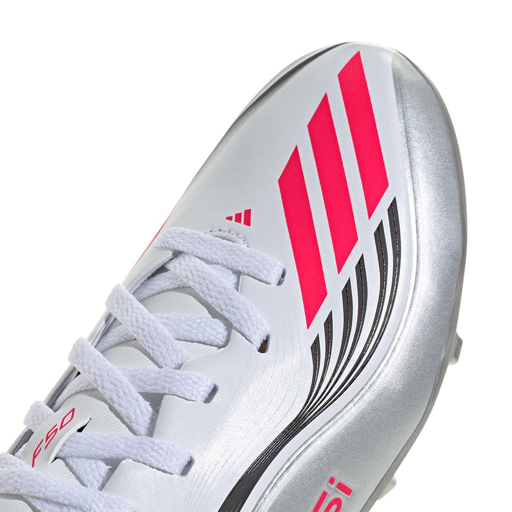 ADIDAS F50 MESSI LEAGUE FG/MG J - FTWR WHITE/LUCID RED/SILVER MET