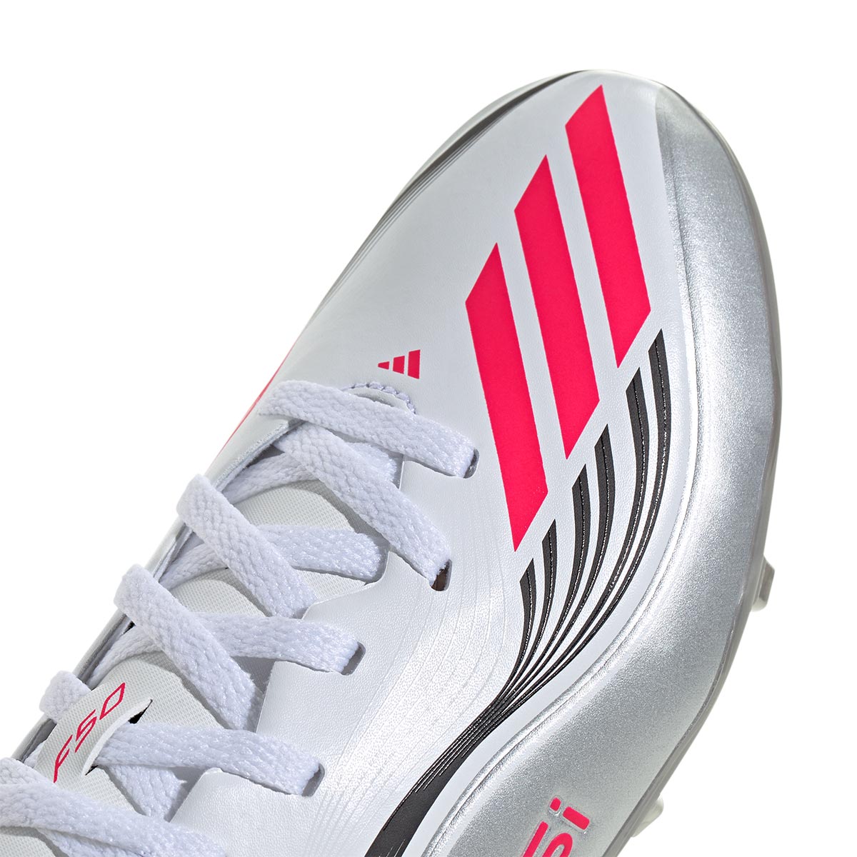 ADIDAS F50 MESSI LEAGUE FG/MG J - FTWR WHITE/LUCID RED/SILVER MET