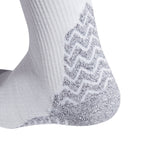 ADIDAS FOOTBALL GRIP KNITTED CUSHIONED CREW SOCKS - WHITE/BLACK