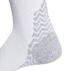 ADIDAS FOOTBALL GRIP KNITTED LIGHT CREW SOCKS - WHITE/BLACK