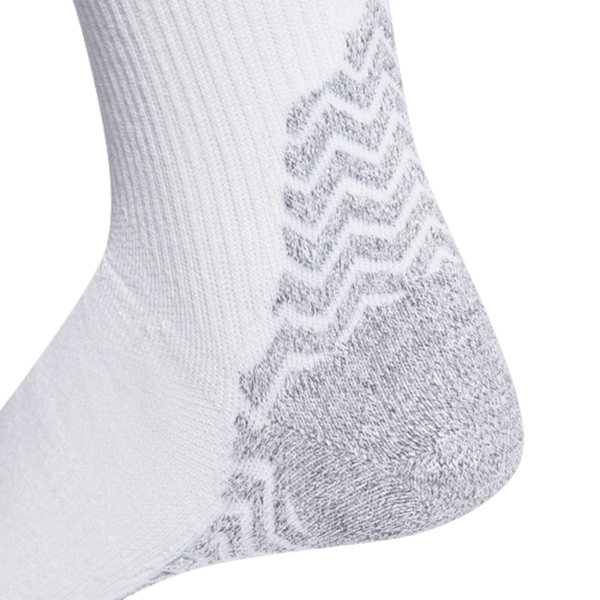 ADIDAS FOOTBALL GRIP KNITTED LIGHT CREW SOCKS - WHITE/BLACK
