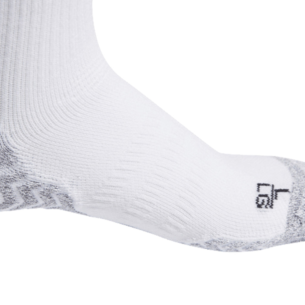 ADIDAS FOOTBALL GRIP KNITTED LIGHT CREW SOCKS - WHITE/BLACK