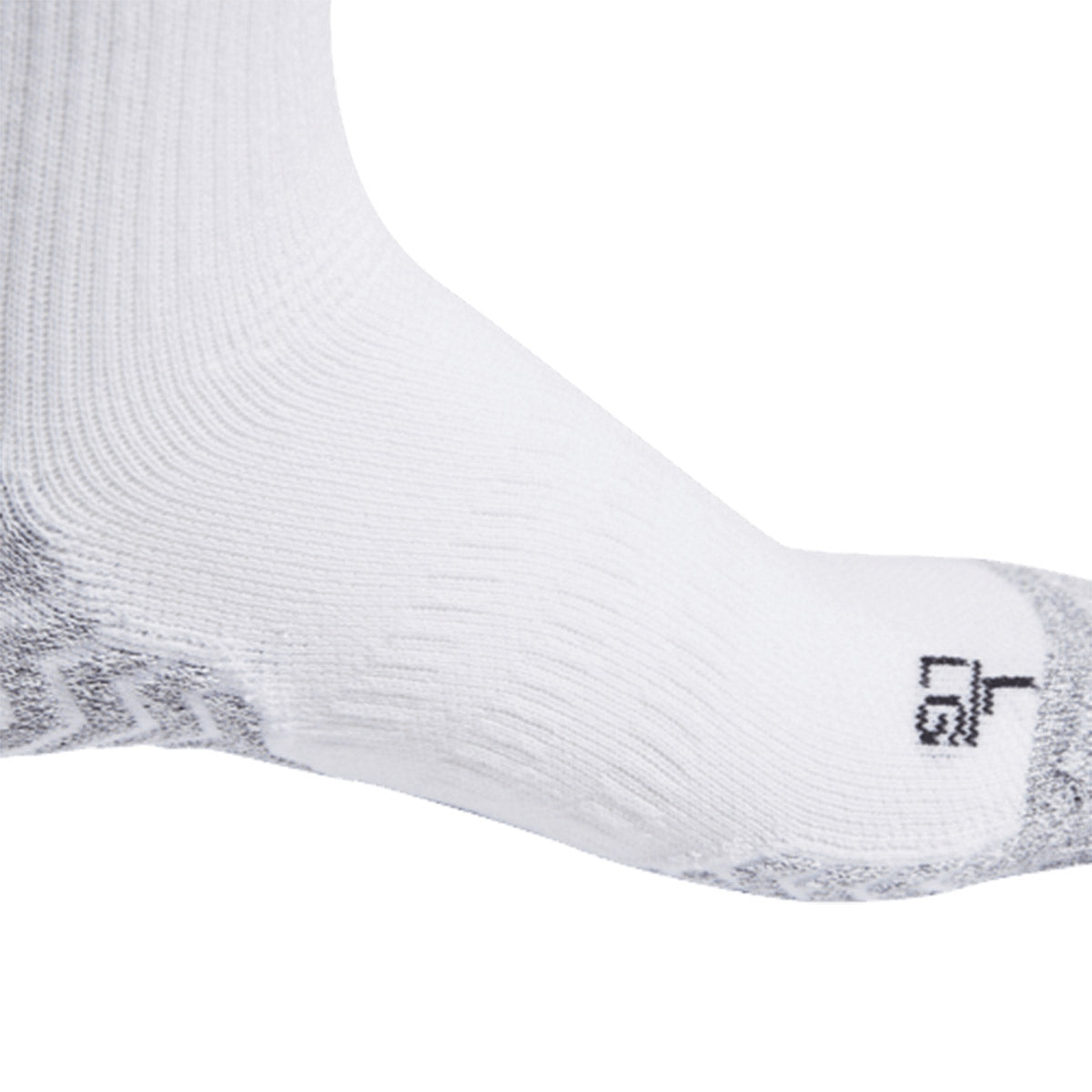 ADIDAS FOOTBALL GRIP KNITTED LIGHT CREW SOCKS - WHITE/BLACK