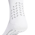 ADIDAS FOOTBALL GRIP PRINTED CUSHIONED CREW SOCKS - WHITE/BLACK