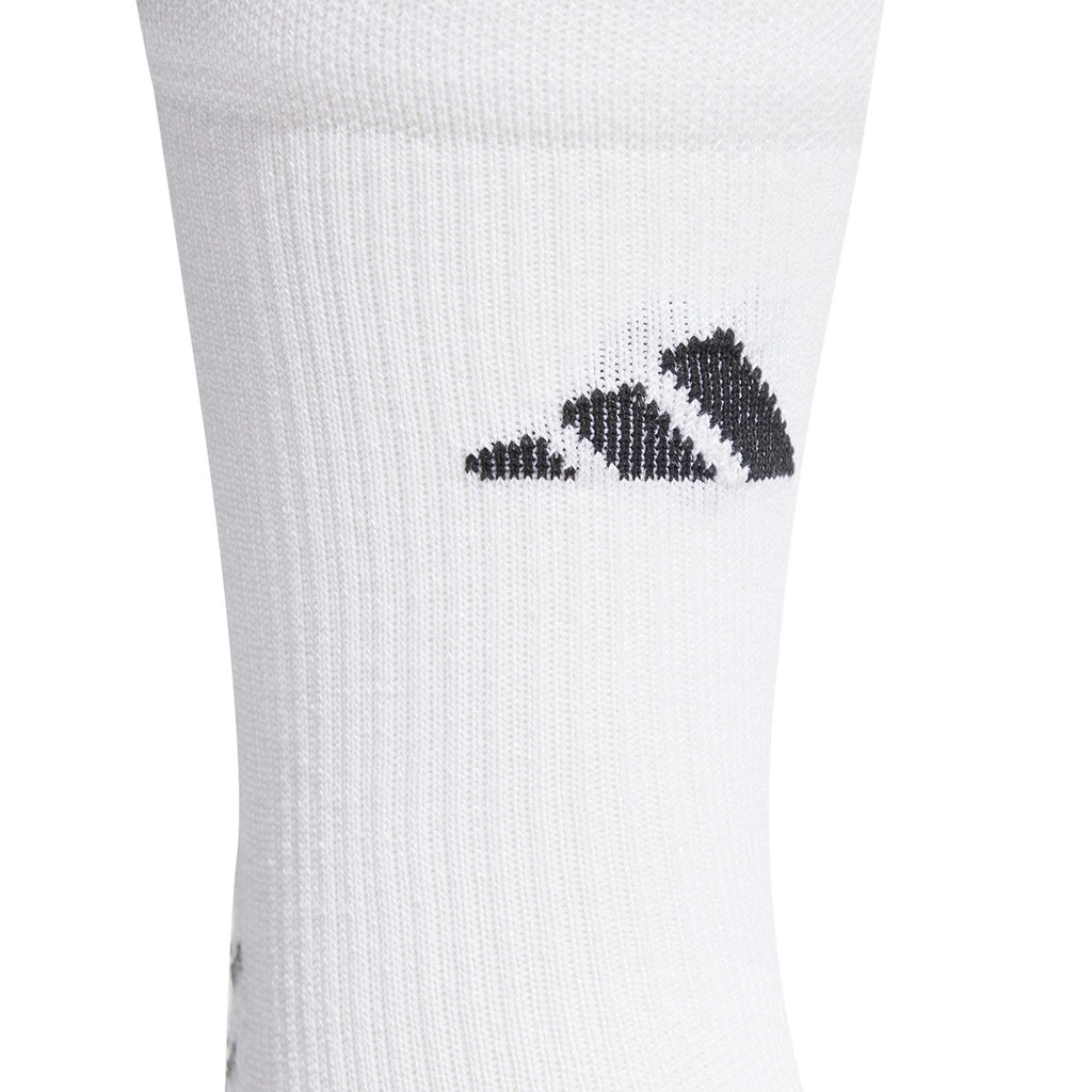 ADIDAS FOOTBALL GRIP PRINTED CUSHIONED CREW SOCKS - WHITE/BLACK