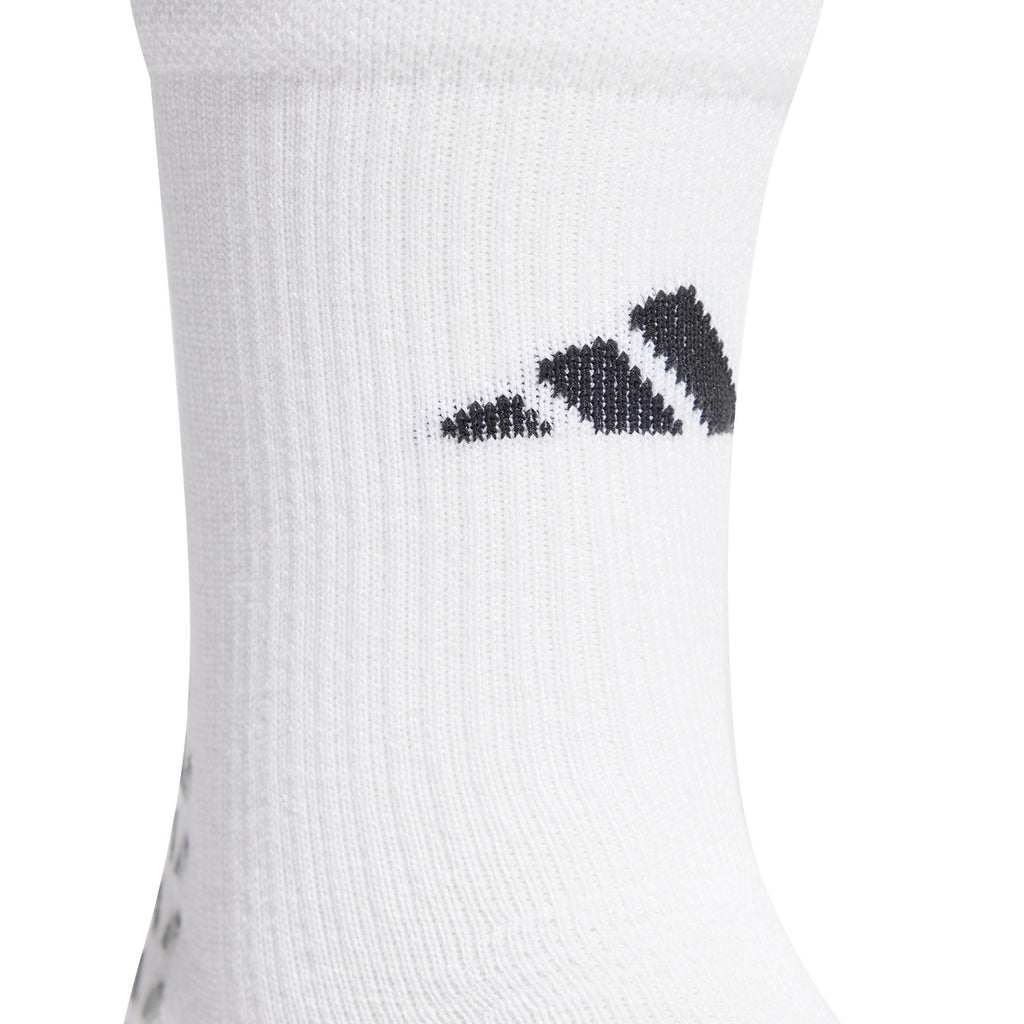 ADIDAS FOOTBALL GRIP PRINTED LIGHT CREW SOCKS - WHITE/BLACK