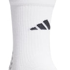 ADIDAS FOOTBALL GRIP PRINTED LIGHT CREW SOCKS - WHITE/BLACK
