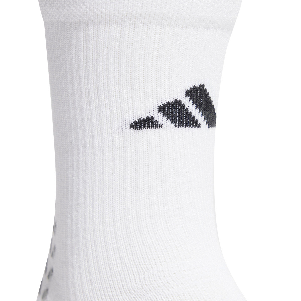 ADIDAS FOOTBALL GRIP PRINTED LIGHT CREW SOCKS - WHITE/BLACK