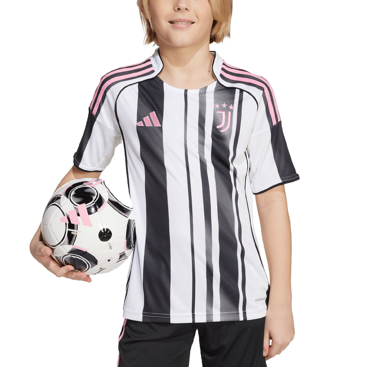 ADIDAS JUVENTUS 2025/2026 HOME KIDS JERSEY - WHITE/BLACK