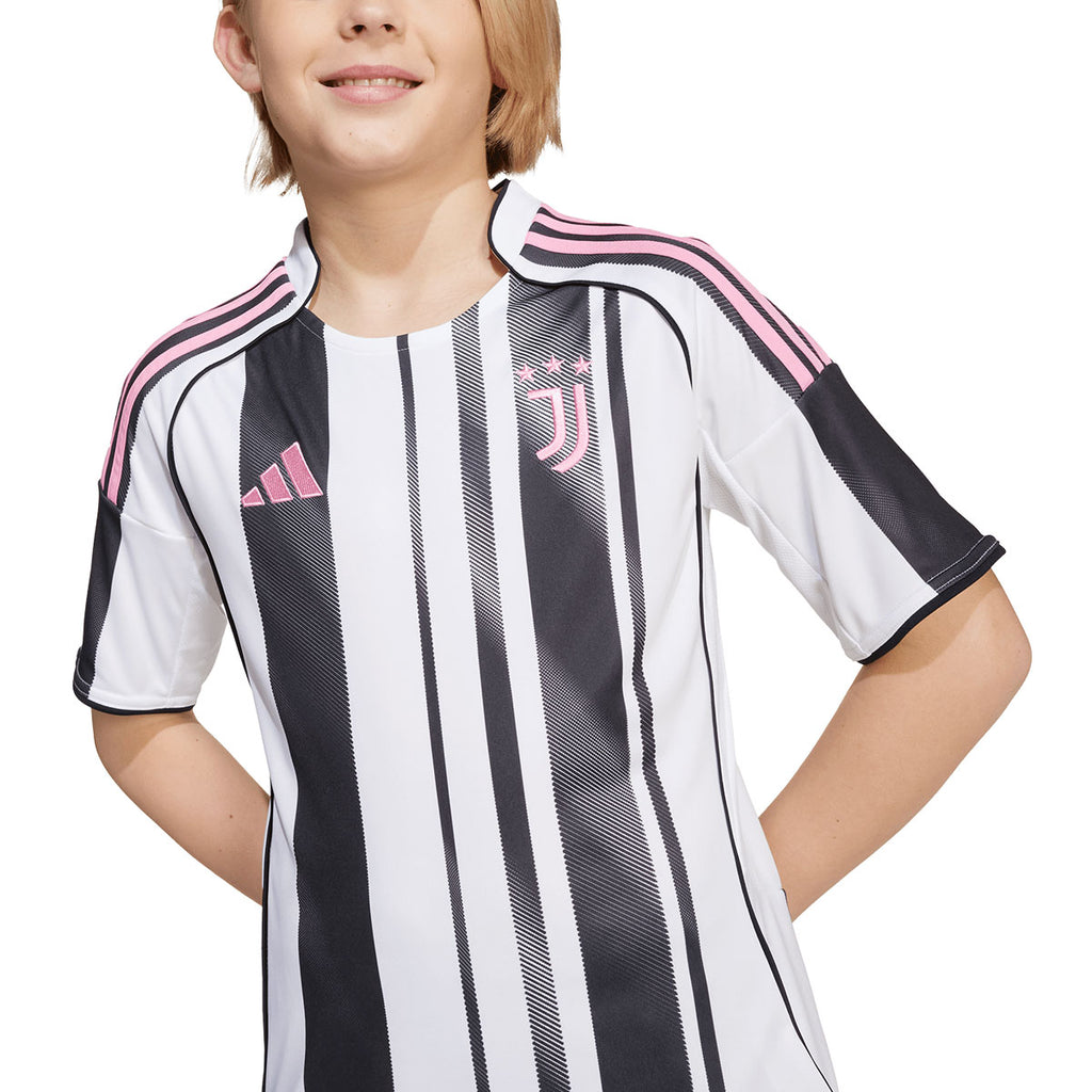 ADIDAS JUVENTUS 2025/2026 HOME KIDS JERSEY - WHITE/BLACK
