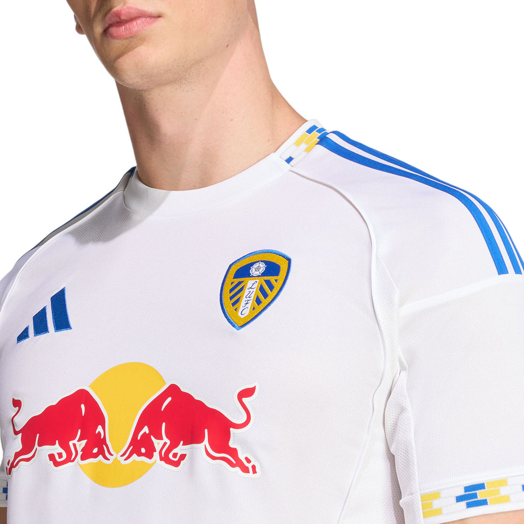 ADIDAS LEEDS UNITED 2025/2026 HOME REPLICA JERSEY - WHITE/BLUE