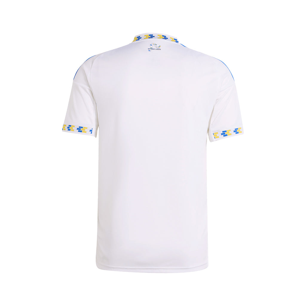 ADIDAS LEEDS UNITED 2025/2026 HOME REPLICA JERSEY - WHITE/BLUE