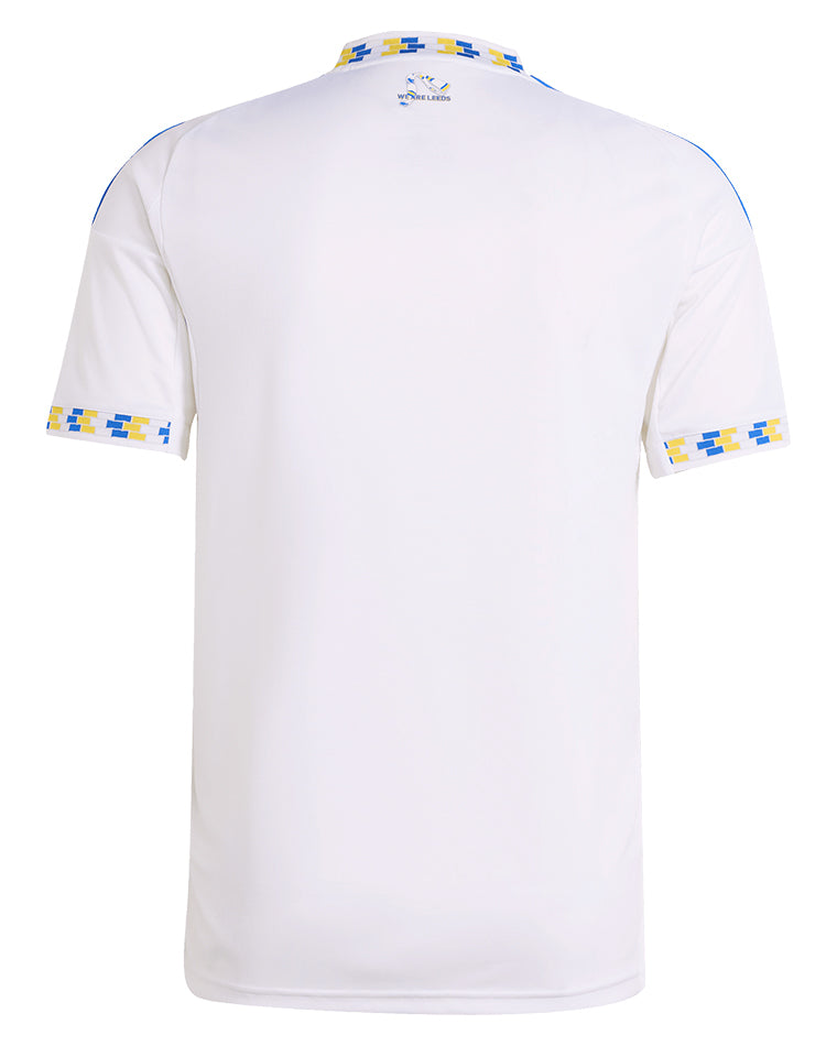 ADIDAS LEEDS UNITED 2025/2026 HOME REPLICA JERSEY - WHITE/BLUE