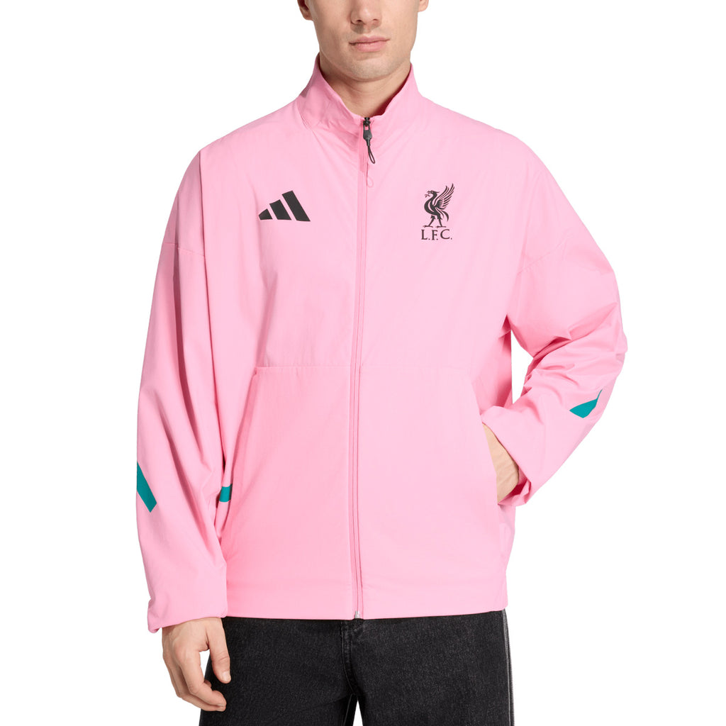 ADIDAS LIVERPOOL 2025/2026 ANTHEM JACKET - SEMI PINK GLOW