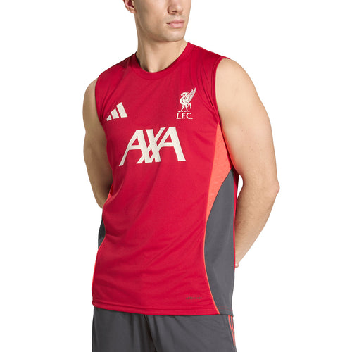 ADIDAS LIVERPOOL 2025/2026 TRAINING SLEEVELESS JERSEY - STRAWBERRY RED