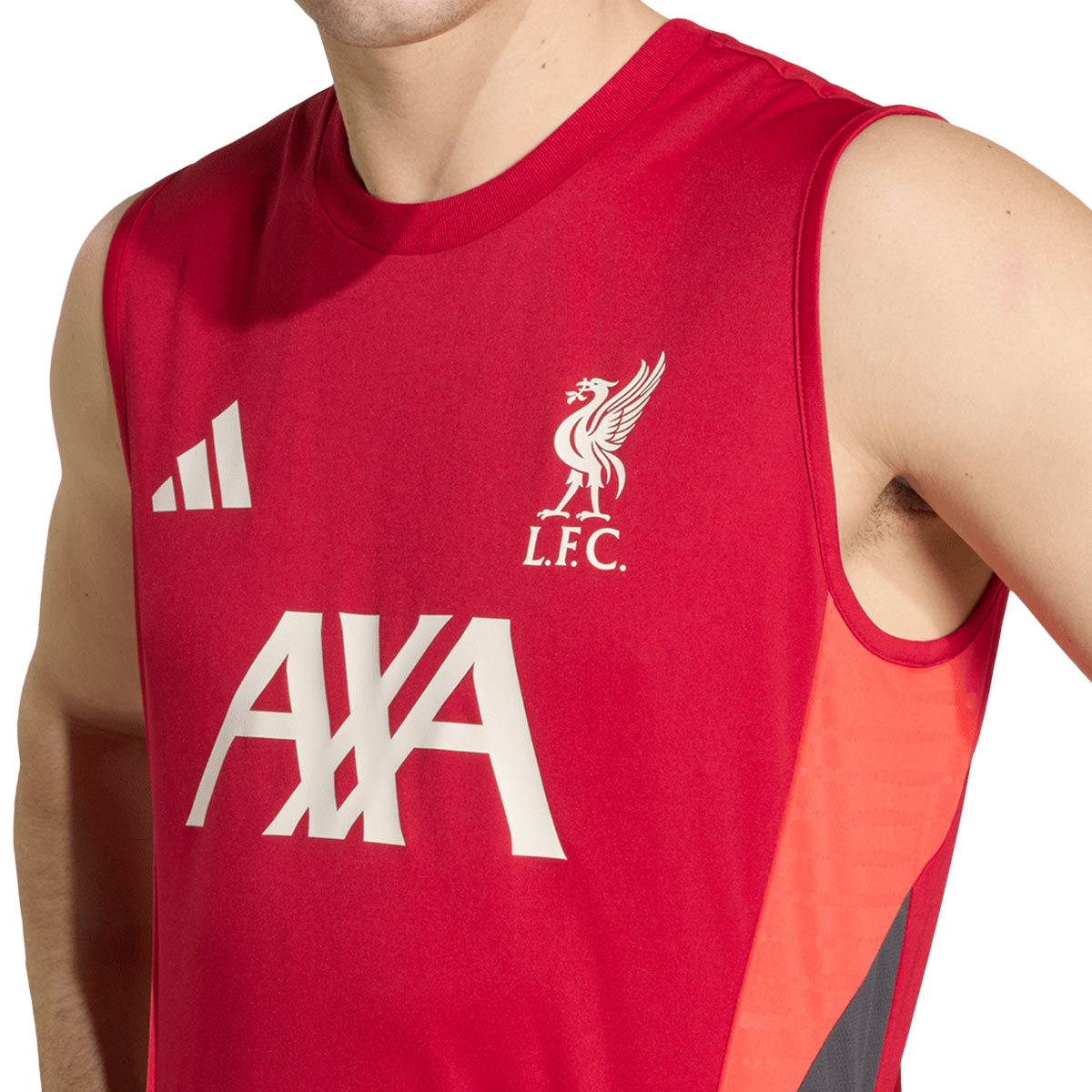 ADIDAS LIVERPOOL 2025/2026 TRAINING SLEEVELESS JERSEY - STRAWBERRY RED