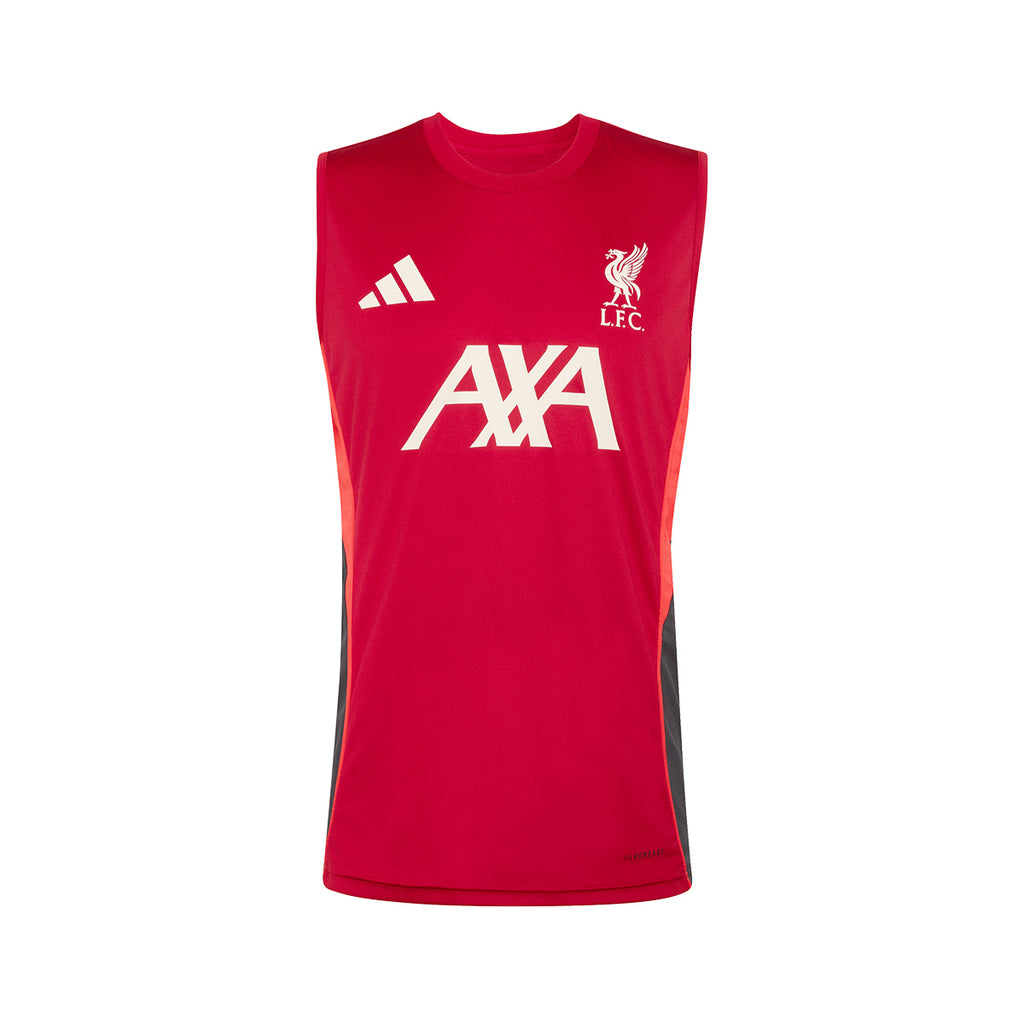 ADIDAS LIVERPOOL 2025/2026 TRAINING SLEEVELESS JERSEY - STRAWBERRY RED
