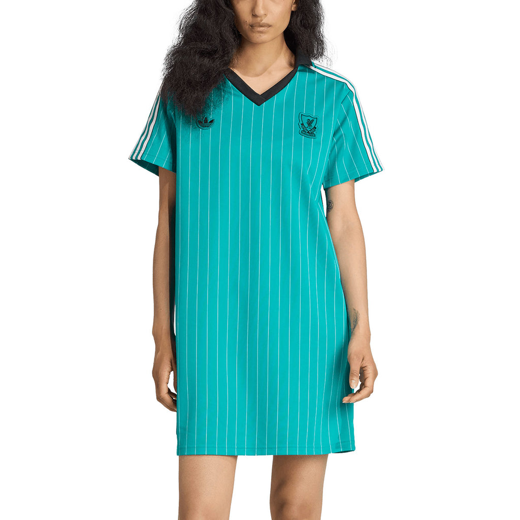 ADIDAS LIVERPOOL TERRACE ICONS DRESS - SEA GREEN/WHITE