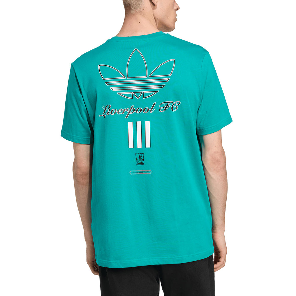 ADIDAS LIVERPOOL TERRACE ICONS GRAPHIC TEE - SEA GREEN