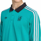 ADIDAS LIVERPOOL TERRACE ICONS LONG SLEEVE POLO - SEA GREEN