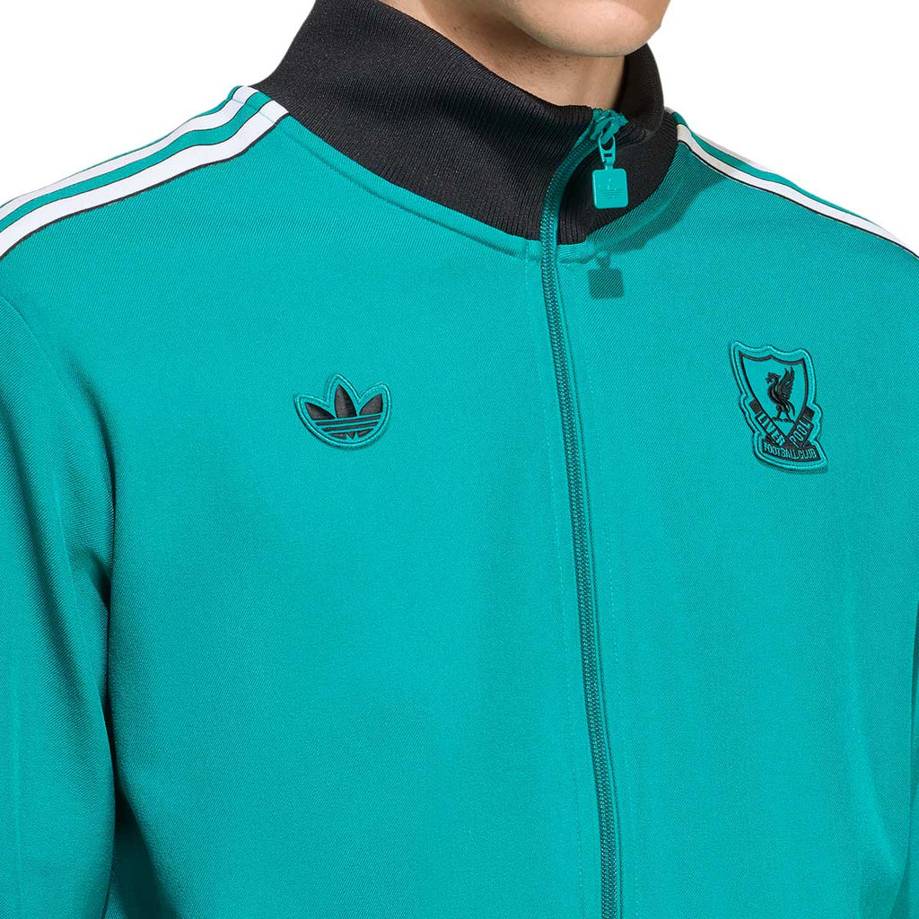 ADIDAS LIVERPOOL TERRACE ICONS TRACK TOP - SEA GREEN