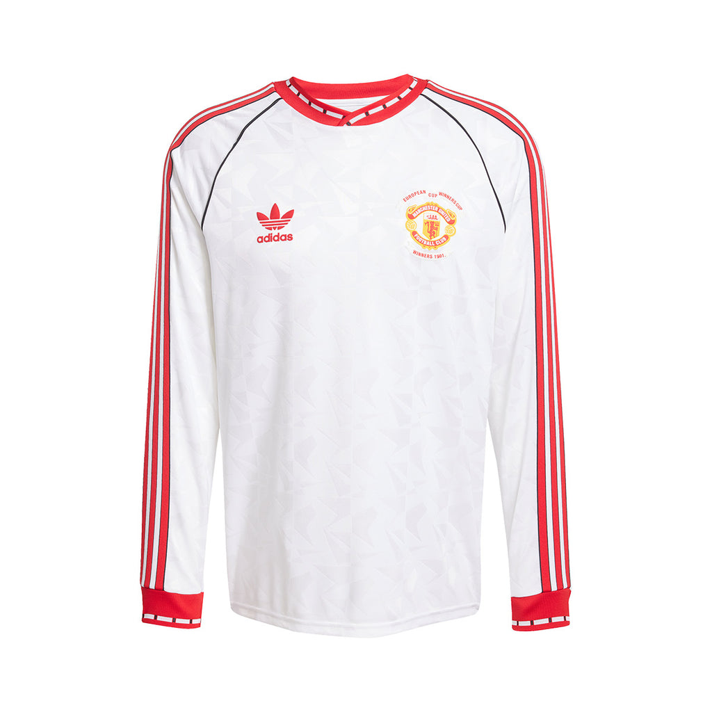 ADIDAS MAN UTD 1991 AWAY RETRO LONG SLEEVE JERSEY - WHITE