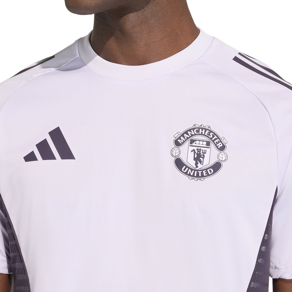 ADIDAS MANCHESTER UNITED 2025/2026 TRAINING JERSEY - PURPLE TINT/AURORA BLACK
