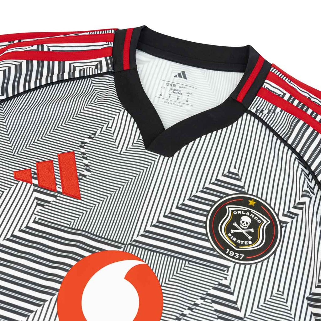 ADIDAS ORLANDO PIRATES 2025/2026 AWAY REPLICA JERSEY - BLACK/WHITE/COLLEGIATE RED
