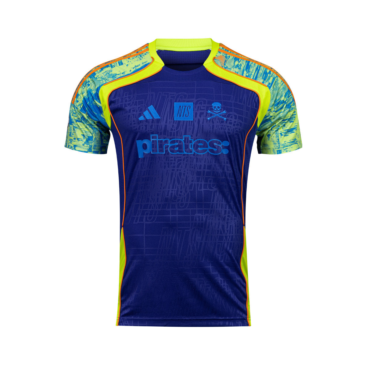 ADIDAS ORLANDO PIRATES X NTS URBAN PURIST JERSEY - MYSTERY INK/UNITY ORANGE/BLUEBIRD YELLOW