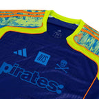ADIDAS ORLANDO PIRATES X NTS URBAN PURIST JERSEY - MYSTERY INK/UNITY ORANGE/BLUEBIRD YELLOW