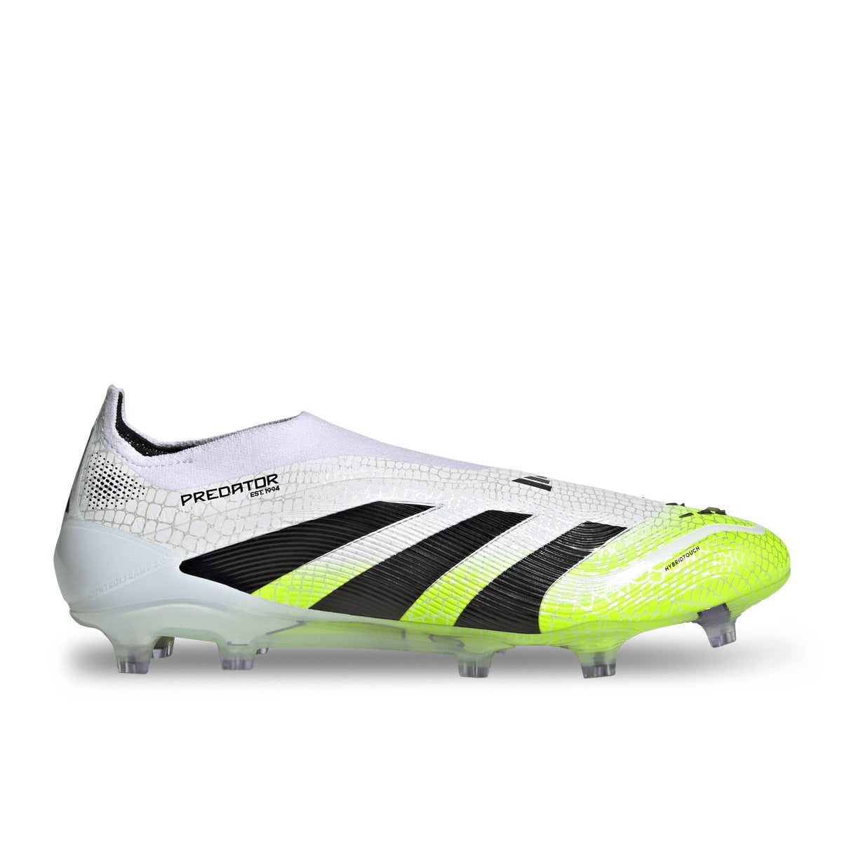 ADIDAS PREDATOR ELITE LACELESS FG - FTWR WHITE/CORE BLACK/LUCID LEMON