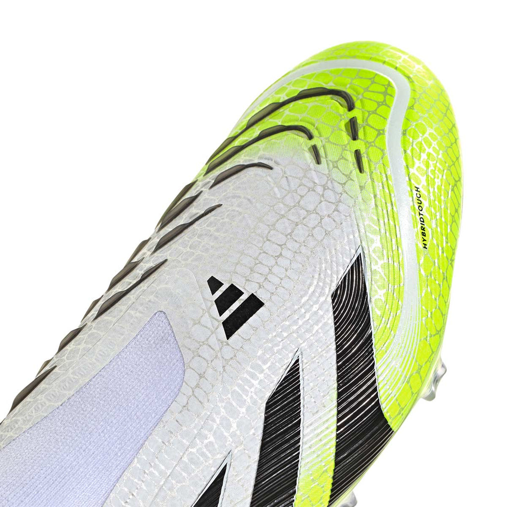 ADIDAS PREDATOR ELITE LACELESS FG - FTWR WHITE/CORE BLACK/LUCID LEMON