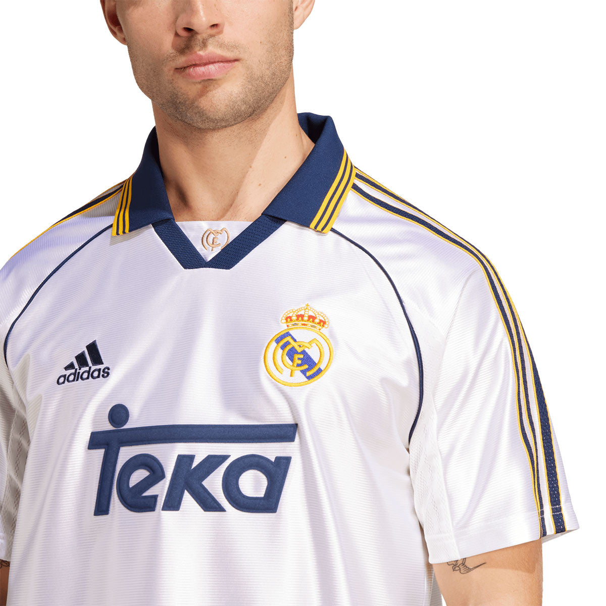 ADIDAS REAL MADRID 1999/2000 HOME RETRO JERSEY - WHITE