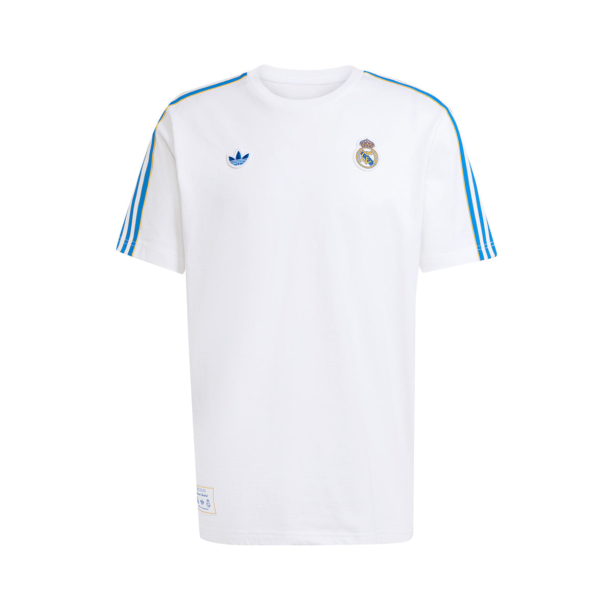 ADIDAS REAL MADRID TERRACE ICONS TEE - WHITE/BLUEBIRD
