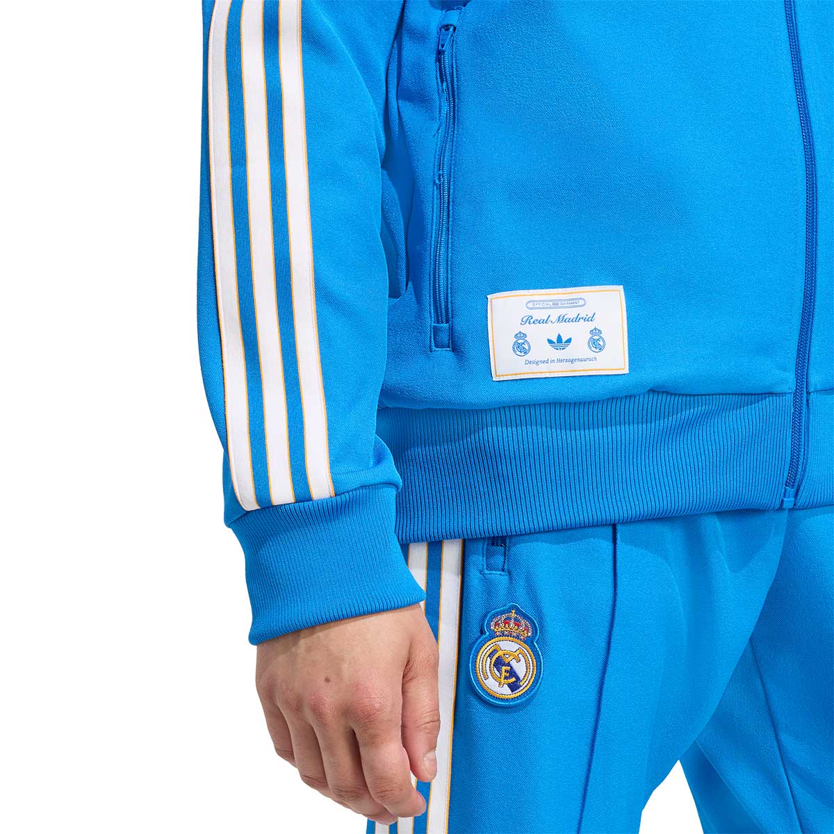 ADIDAS REAL MADRID TERRACE ICONS TRACK TOP - BLUEBIRD/WHITE
