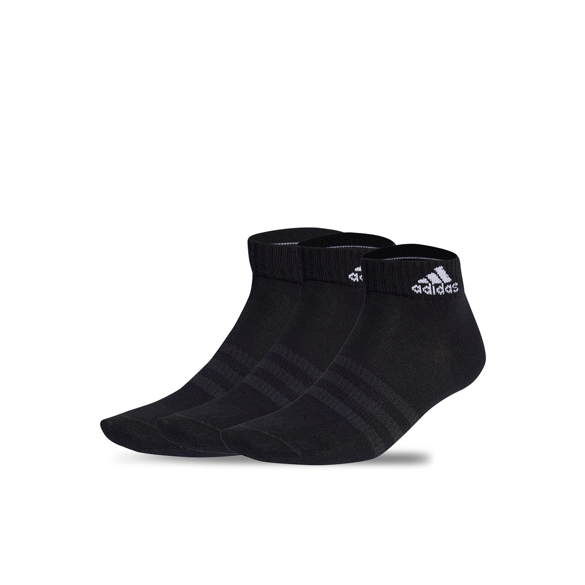 ADIDAS THIN AND LIGHT ANKLE SOCKS 3 PAIRS - BLACK/WHITE