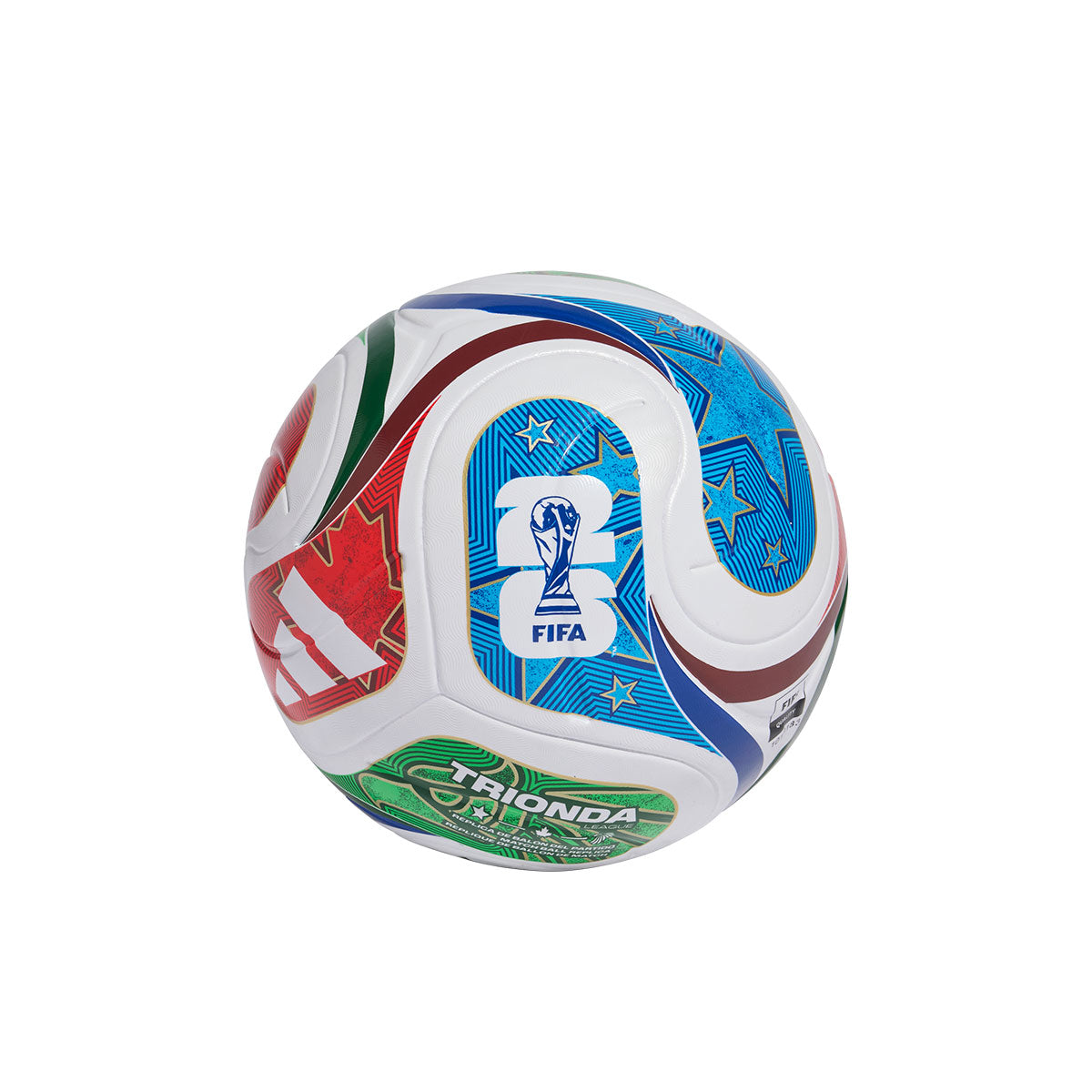 ADIDAS TRIONDA LEAGUE BOX BALL - WHITE BLUE/HIRES RED/FLASH LIME