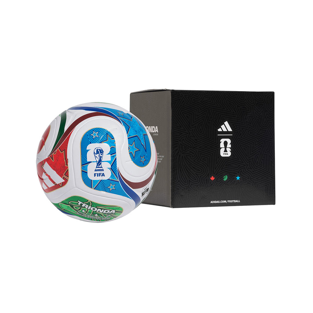 ADIDAS TRIONDA LEAGUE BOX BALL - WHITE BLUE/HIRES RED/FLASH LIME